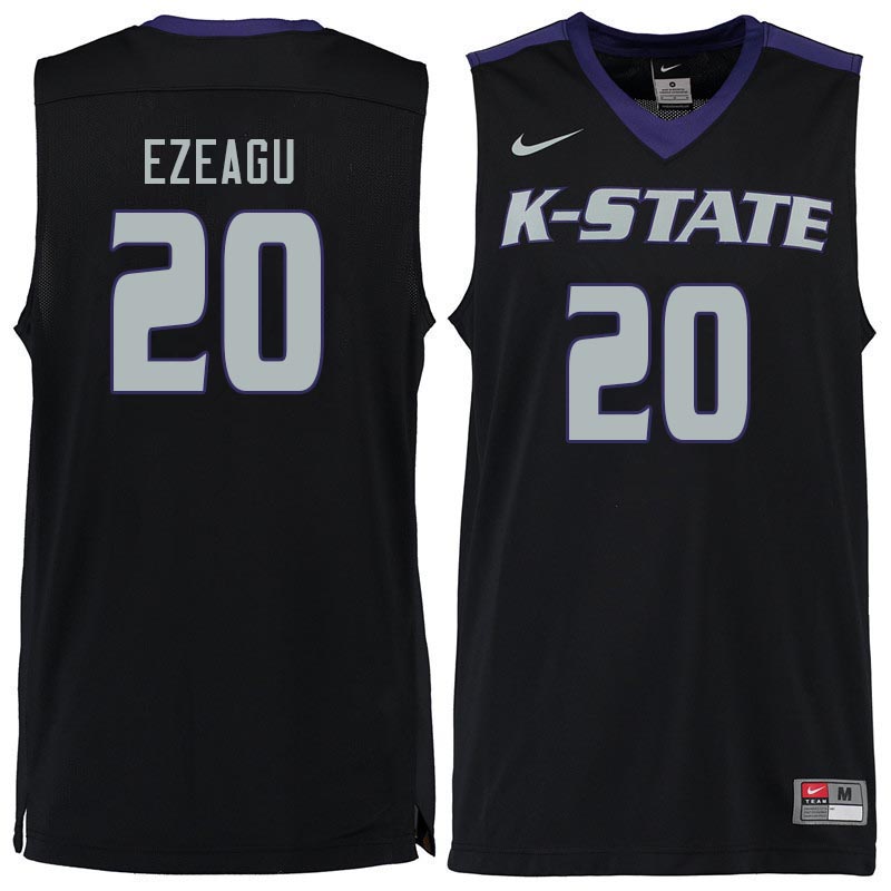 Men #20 Kaosi Ezeagu Kansas State Wildcats College Basketball Jerseys Sale-Black - Click Image to Close